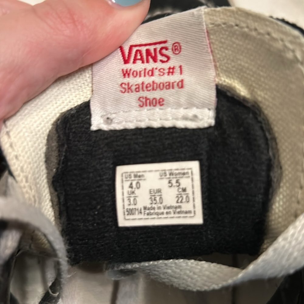 Black & White Hightop Vans - Picture 5 of 5